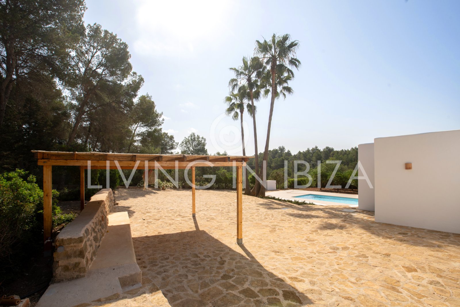 Santa Gertrudis, San Lorenzo Jahresmiete, Komfortable Villa, komplett renoviert mit Pool in ruhige Landlage auf Ibiza langfristig zu vermieten