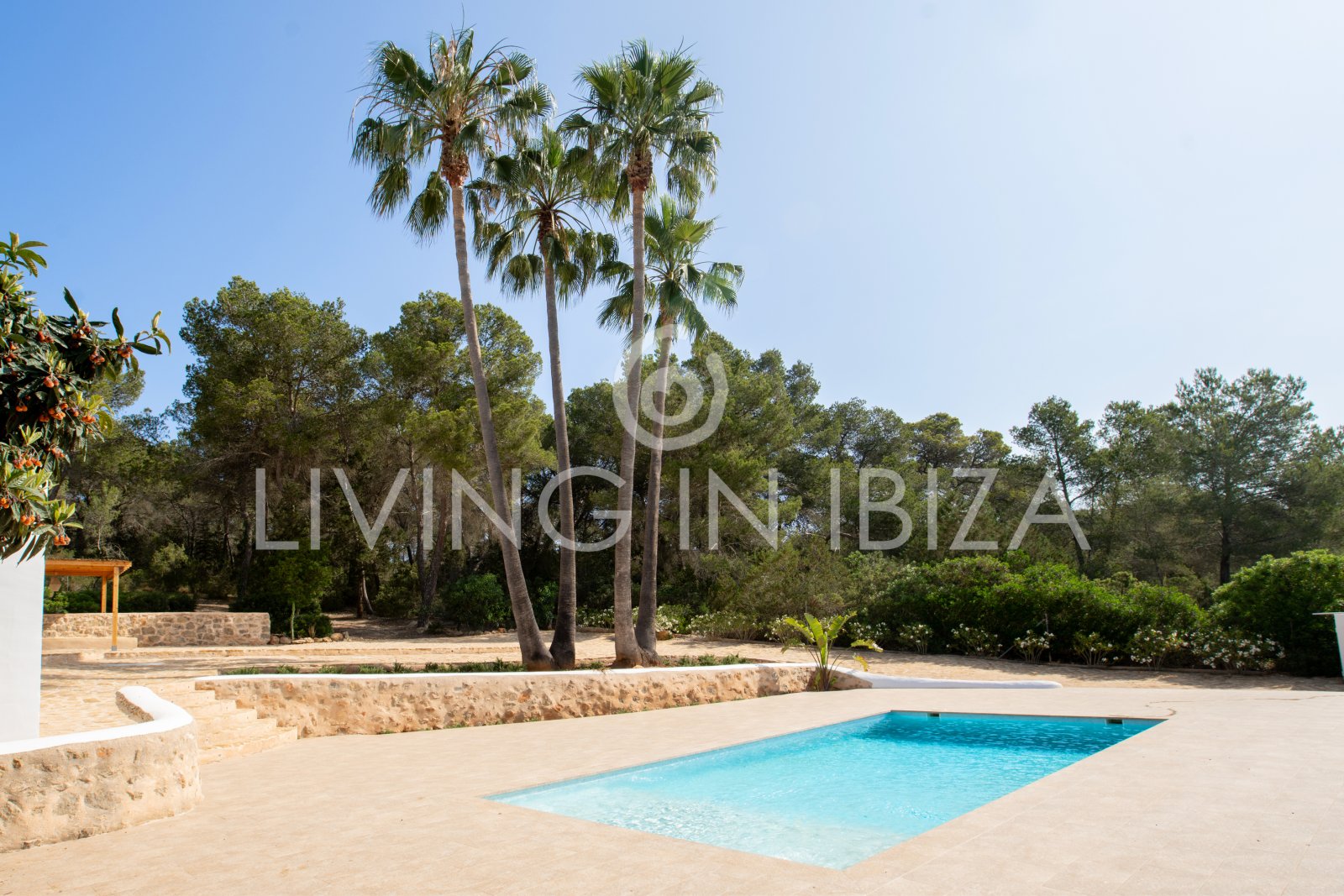 Santa Gertrudis, San Lorenzo Jahresmiete, Komfortable Villa, komplett renoviert mit Pool in ruhige Landlage auf Ibiza langfristig zu vermieten