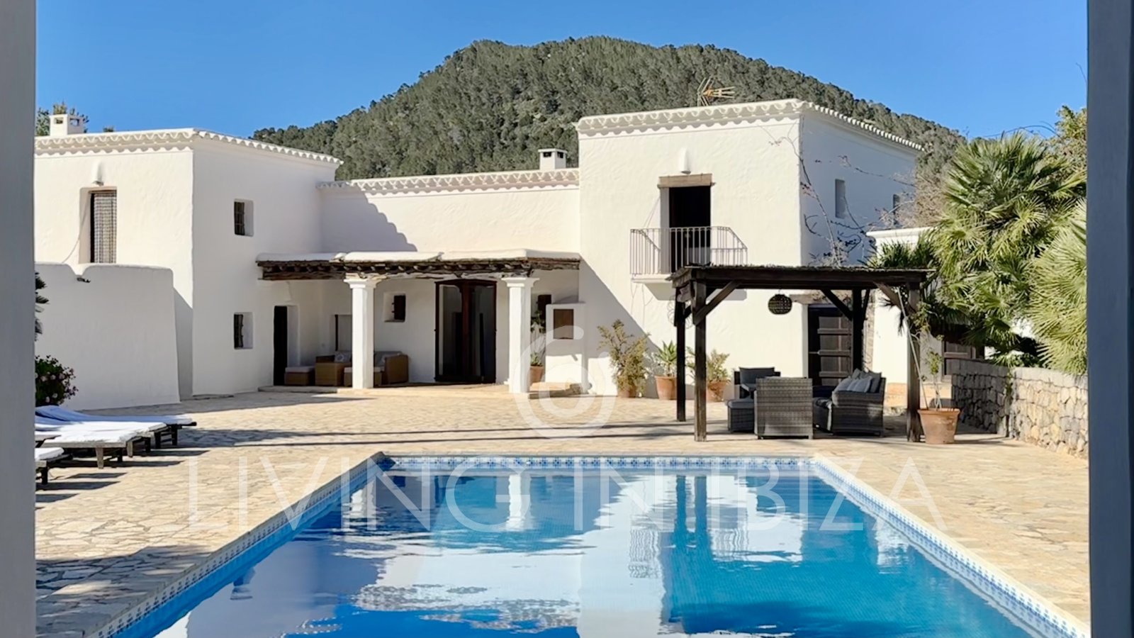 Romantische renovierte ibizenkische Finca mit Pool und Zentralheizung zur Jahresmiete, ruhige Lage im Norden Ibiza, San Juan de Labritja, San Vicente 