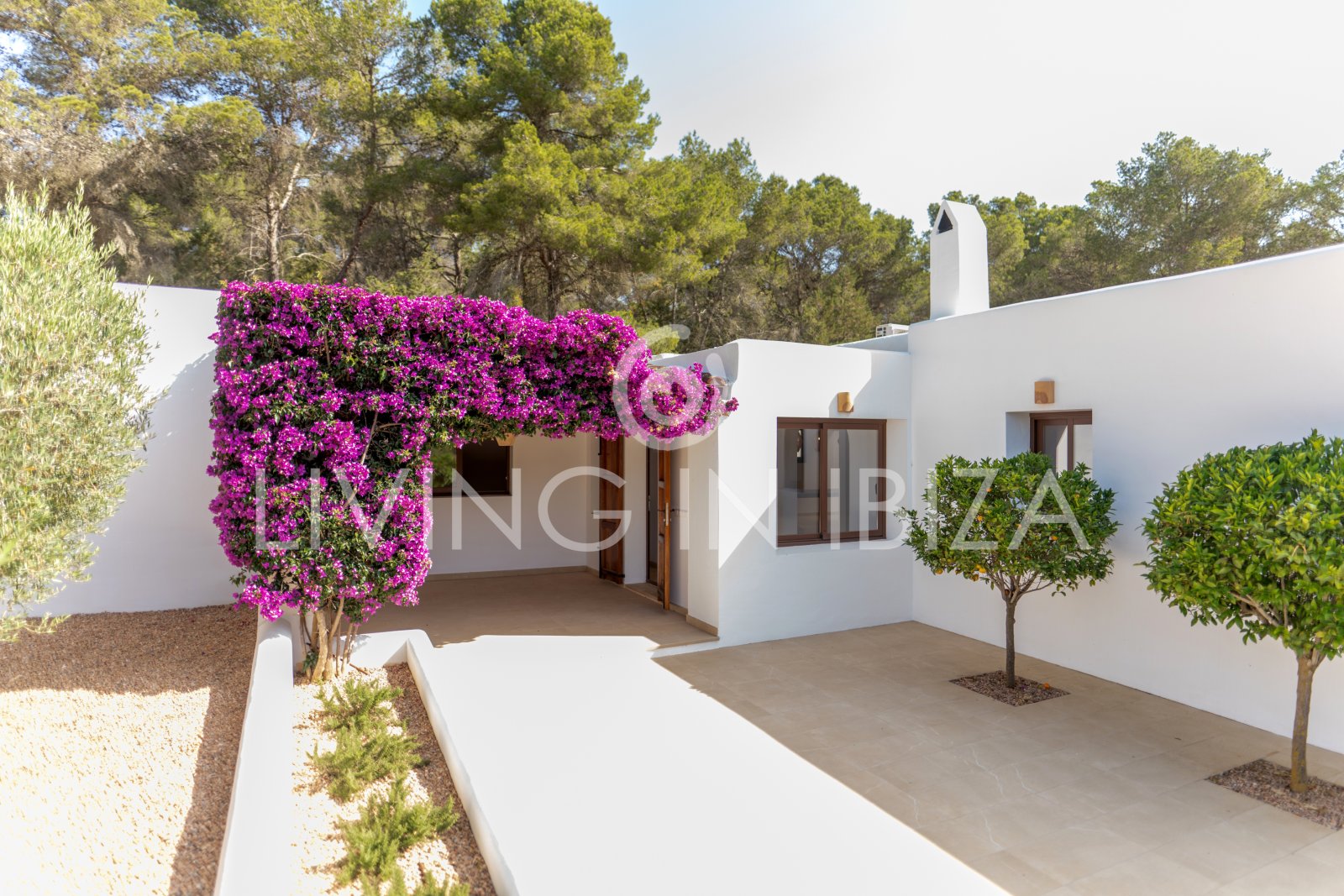 Santa Gertrudis, San Lorenzo long term rental annual rent comfortable villa with salt pool in Ibiza private rural area to let close to Morna College