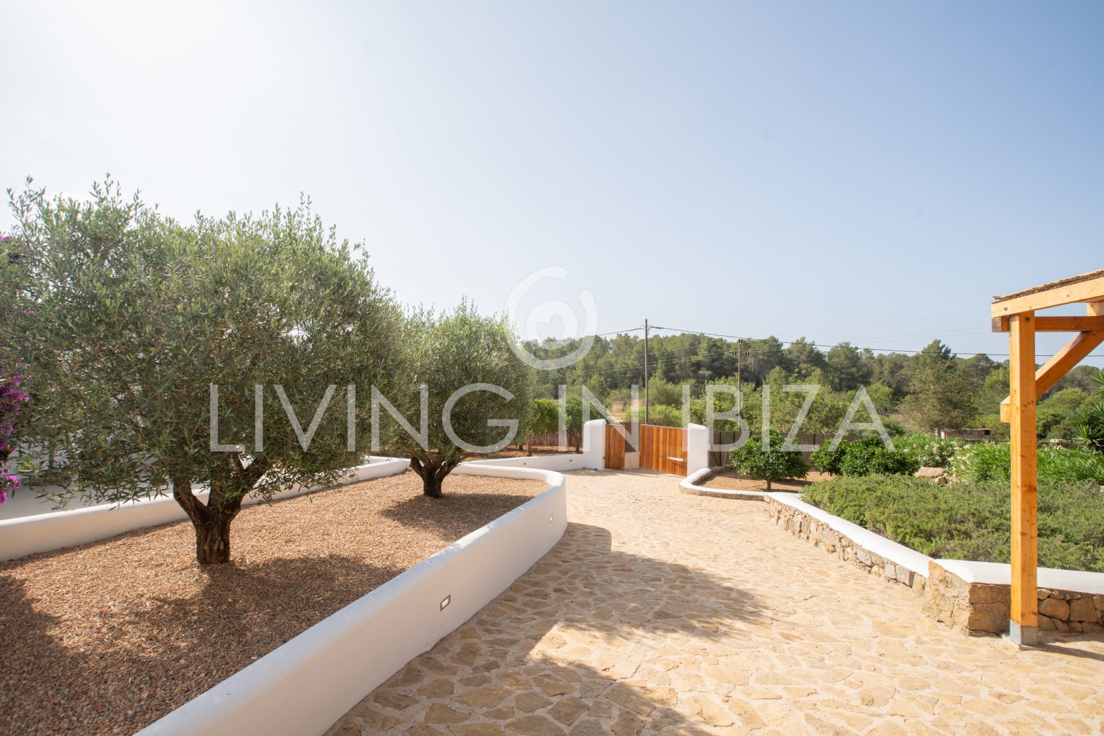 Santa Gertrudis, San Lorenzo long term rental annual rent comfortable villa with salt pool in Ibiza private rural area to let close to Morna College