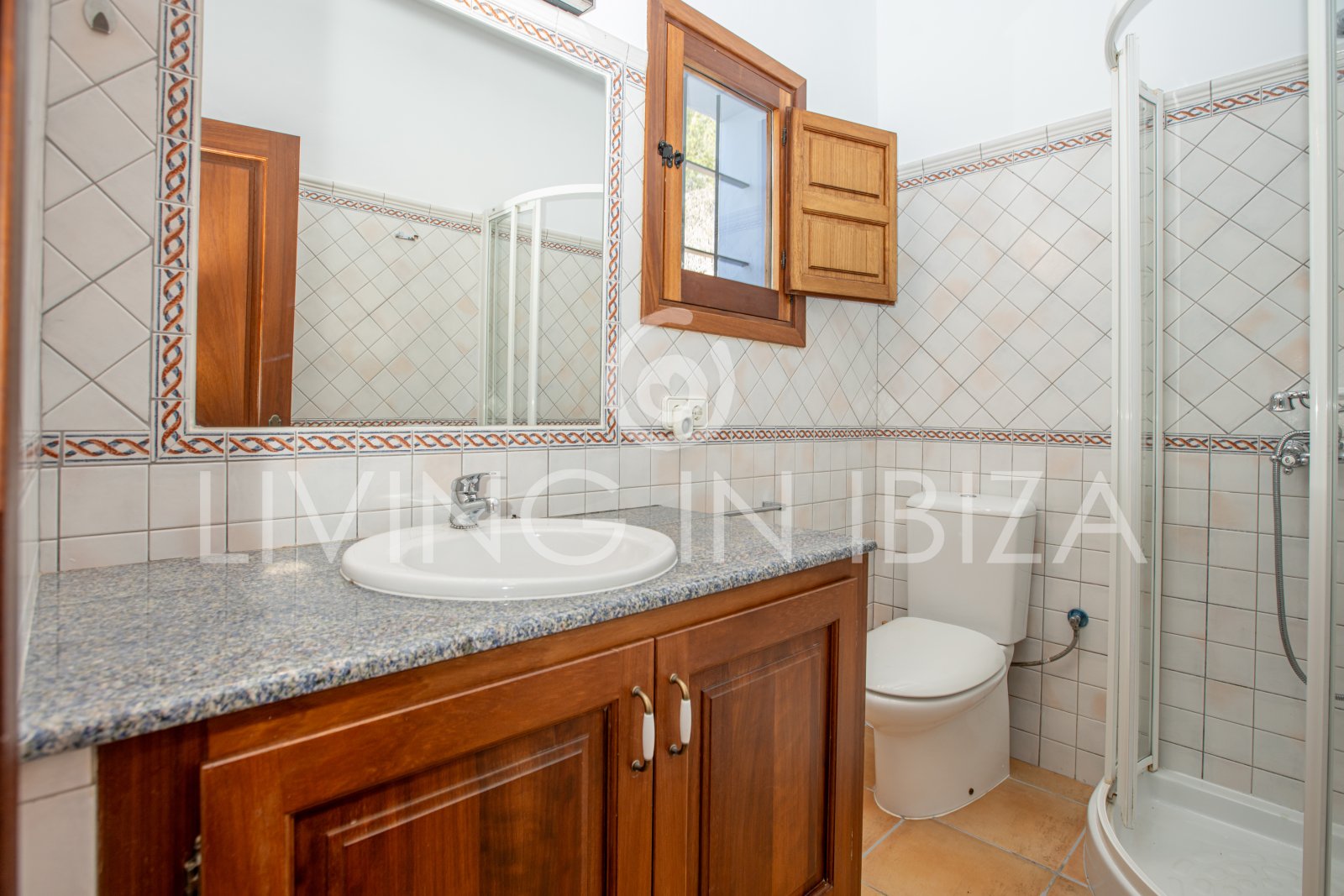 Typical Ibizan Finca in 2 floors with pool and no close neighbours for long term rental in Santa Eulalia del Rio, Ibiza.