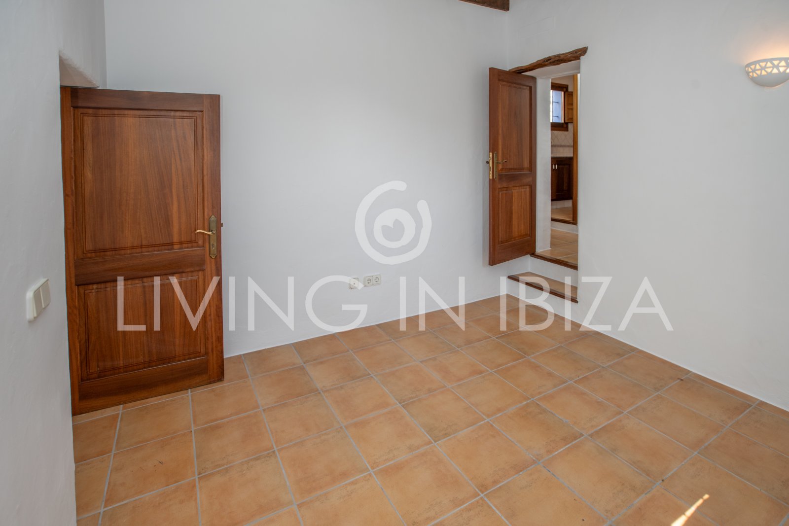 Typical Ibizan Finca in 2 floors with pool and no close neighbours for long term rental in Santa Eulalia del Rio, Ibiza.