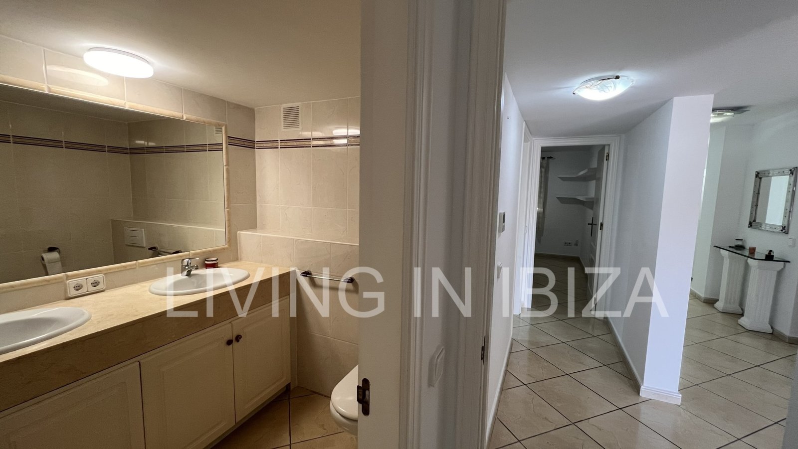 Annual rent / Long term contract - Very spacious, beautiful and cozy apartment in Santa Eulalia del Río, Ibiza. With community pool and garden.