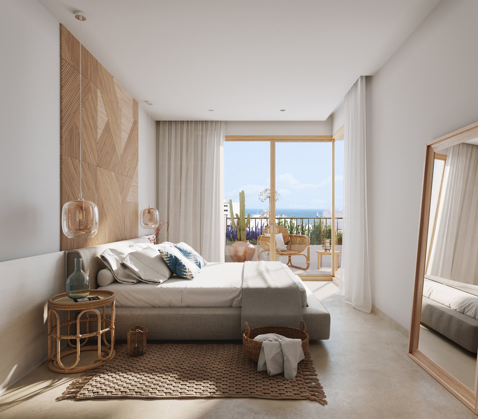 New apartment in Eulalia, Ibiza, nearing completion, with parking space and storage room included.