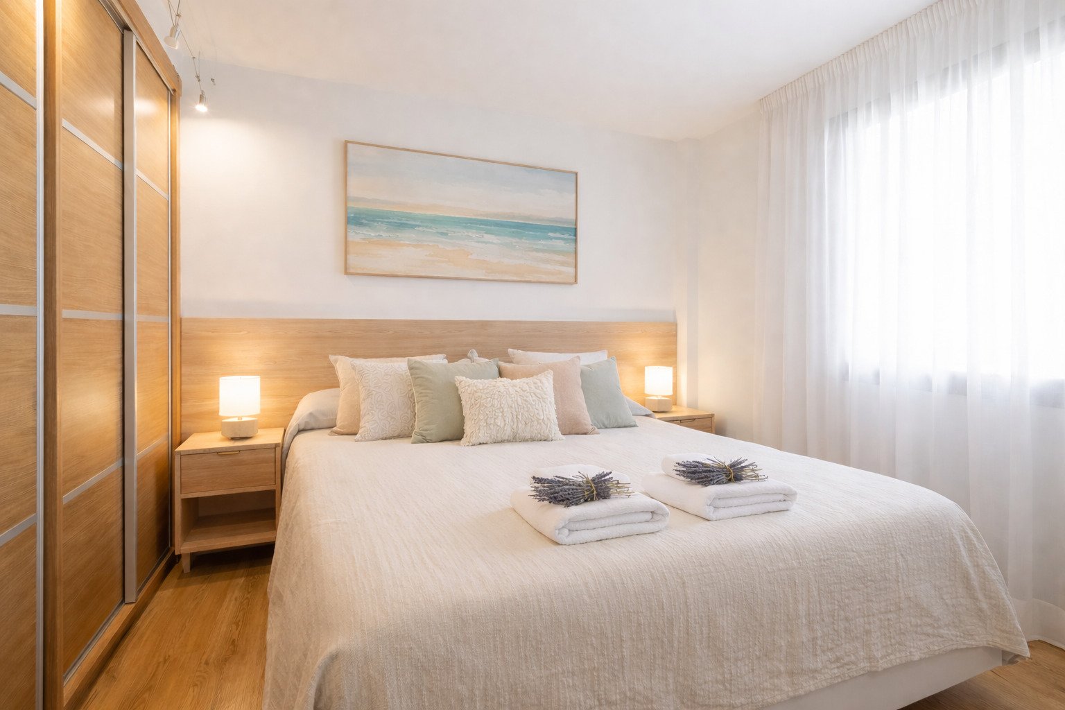 Annual long term rental apartment in Talamanca, Ibiza town. Unfurnished flat, 2 bedrooms, terrace, sea views, close to the beach and Marina Botafoch