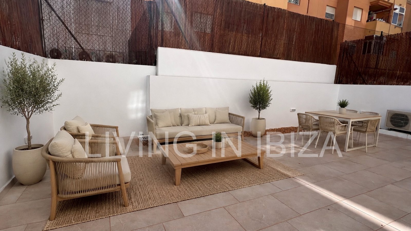 Annual rent. This attractive, modern, unfurnished flat in Santa Eulalia, Ibiza, has been completely renovated.