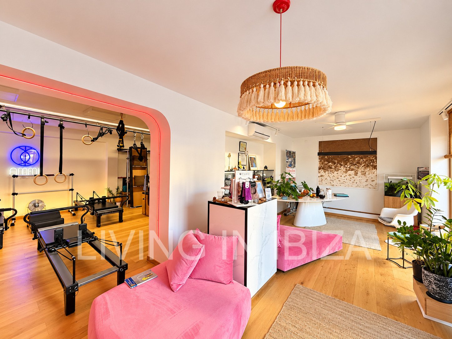 BUSINESS FOR SALE – EXCLUSIVE PILATES STUDIO IN SANTA EULÀRIA DEL RIU, IBIZA. Fully refurbished Pilates studio with an active client base