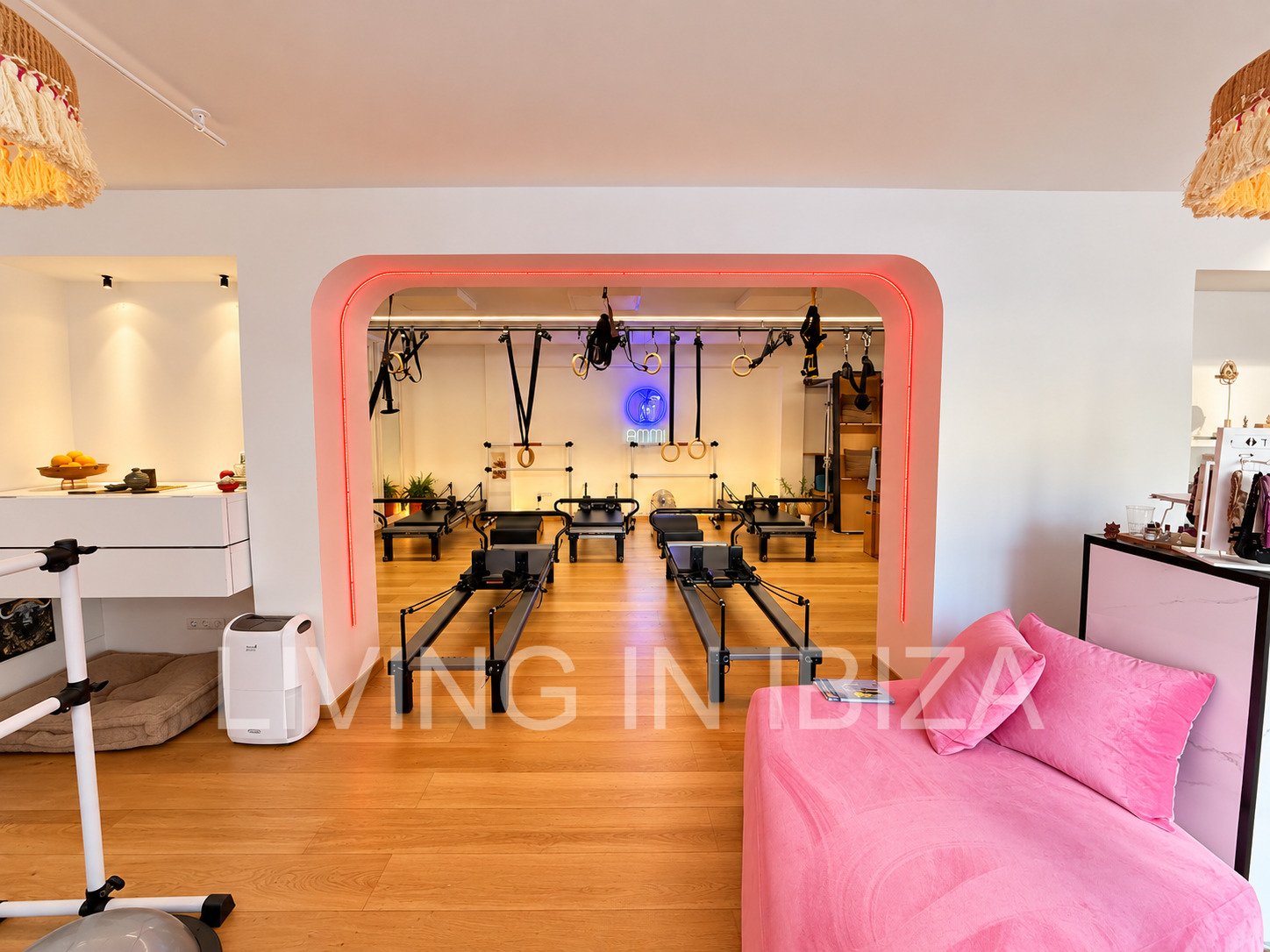 BUSINESS FOR SALE – EXCLUSIVE PILATES STUDIO IN SANTA EULÀRIA DEL RIU, IBIZA. Fully refurbished Pilates studio with an active client base