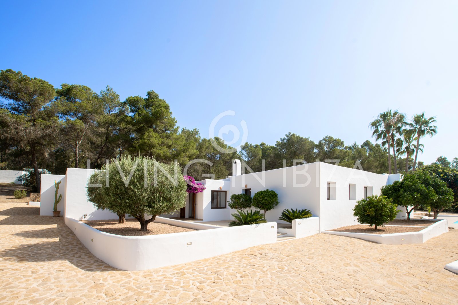 Alquiler a largo plazo anual. Confortable villa renovada con piscina de sal, zona rural tranquila y privada de Santa Gertrudis y San Lorenzo Ibiza